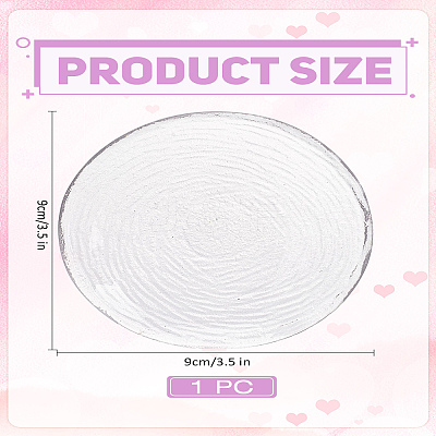 1Pc Round Glass Coaster AJEW-LP0006-86B-1