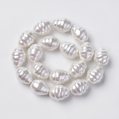 Shell Pearl Beads Strands BSHE-O018-03-1