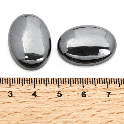 Non-magnetic Synthetic Hematite Cabochons G-P162-04-18x25mm-01-1