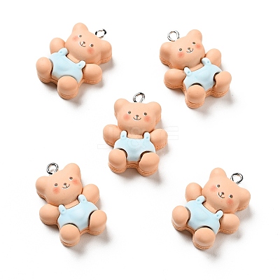 Opaque Resin Pendants X-RESI-G043-F10-1