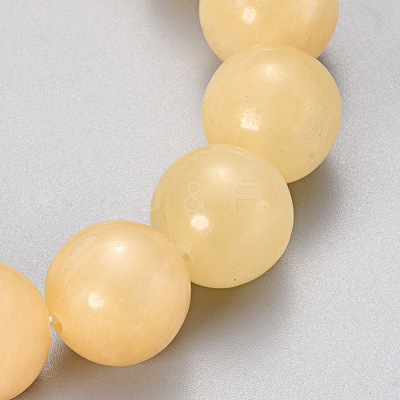 Natural Topaz Jade Beaded Stretch Bracelets BJEW-Q692-45-10mm-1