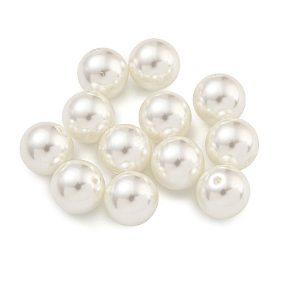 Baking Paint Pearlized Glass Pearl Round Beads HY-S004-01C-1