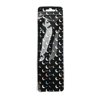 Rectangle Glitter Holographic Plastic Yin-yang Zip Top Gift Bags OPP-E004-01C-D01-1