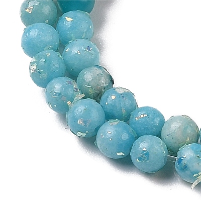 Assembled Natural Dolomite and Synthetic Opal Beads Strands G-Q017-G06-01A-1-1