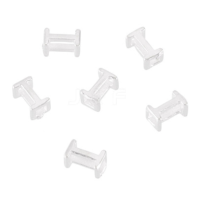 6Pcs 925 Sterling Silver Hollow Initial Beads STER-TA0001-53I-1