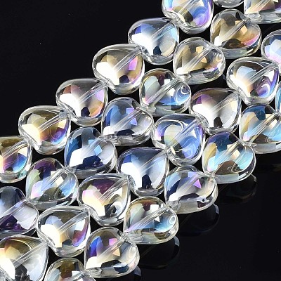 Electroplate Glass Beads Strands X-EGLA-S188-14-B03-1