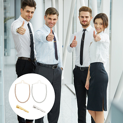 Brass Tie Clip AJEW-FG0003-09-1
