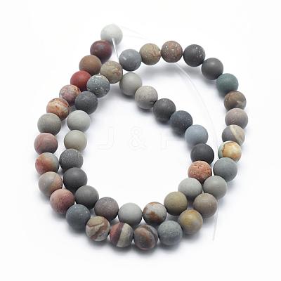 Natural Ocean Agate/Ocean Jasper Beads Strands G-G716-02-4mm-1