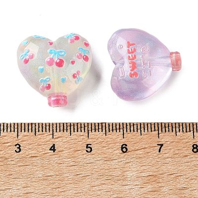 Transparent Printed Acrylic Beads AC-CBA6251-02-1