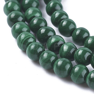 Natural Malachite Bead Strands G-O152-47-4mm-1