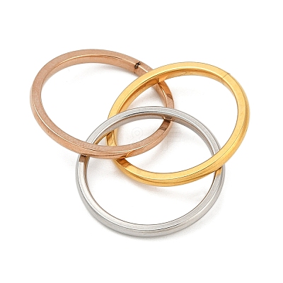 201 Stainless Steel Trinity Interlocking Ring Finger Rings FS-WG6776A-01-1