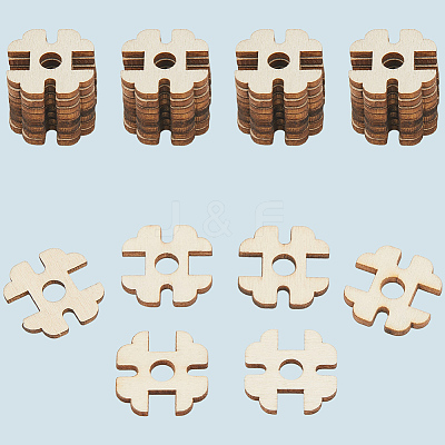 1 Set 1-Hole Wood Buttons BUTT-CY0001-16B-1