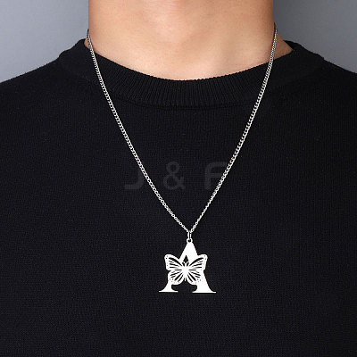 201 Stainless Steel Necklaces NJEW-Q336-01G-P-1