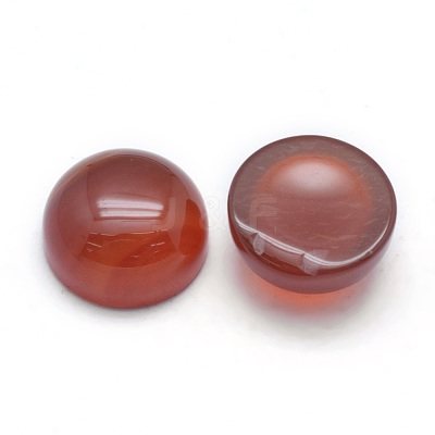 Natural Carnelian Cabochons G-P393-R03-10mm-1