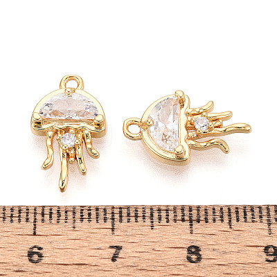 Brass Pave Cubic Zirconia Pendants KK-T074-94B-G-1