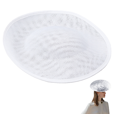 Linen Mini Hat Fascinator Base AJEW-WH0561-32B-1