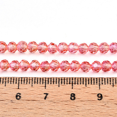 Baking Paint Transparent Glass Beads Strands DGLA-A035-T4mm-A01-1