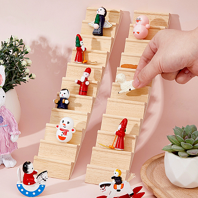 Wooden Ladder Miniature Ornaments AJEW-WH0270-907-1