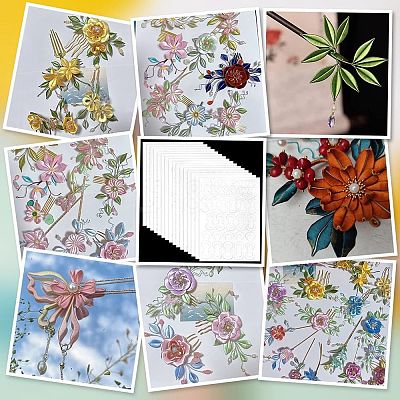 32Pcs 16 Styles Paper Ancient Hairpin for DIY Tool Material DIY-PH0023-46-1