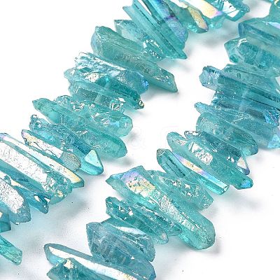 Natural Quartz Crystal Points Beads Strands G-K181-B31-1