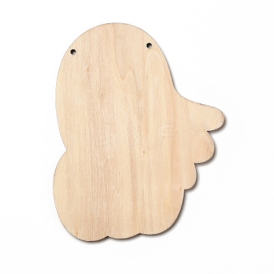 Single Face Printed Wood Big Pendants WOOD-I010-09D-1