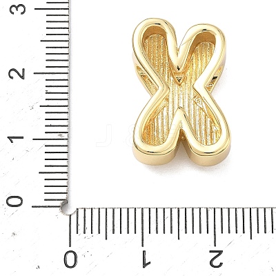 Brass Initial Beads KK-B167-27G-01X-1