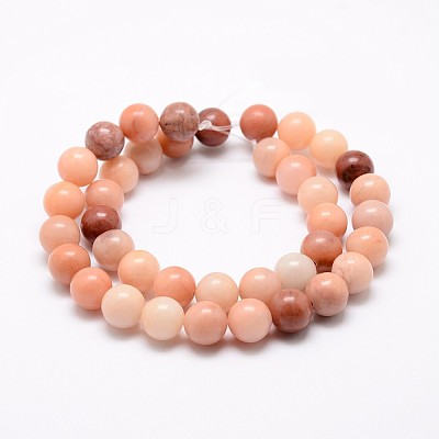 Natural Pink Aventurine Beads Strands X-G-P257-05-8mm-1