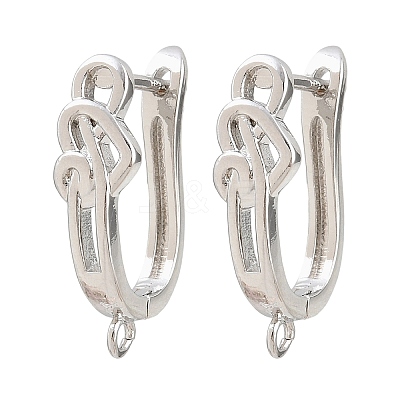 Brass Hoop Earring Findings KK-K340-36P-1
