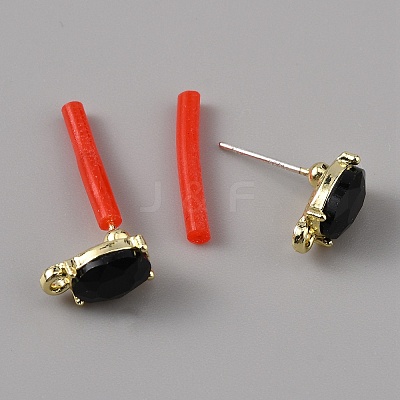 Alloy Rhinestone Stud Earrings FIND-WH0120-25A-02-1