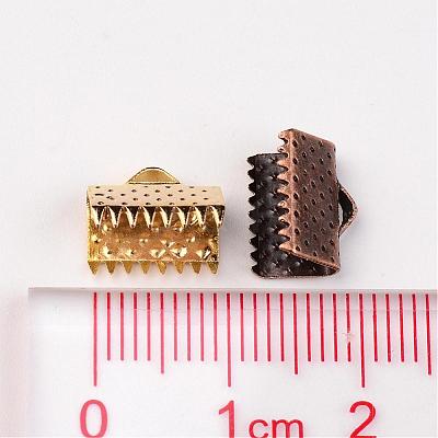 1Box 120PCS 6 Colors Iron Ribbon Crimp Ends IFIN-X0019-B-1
