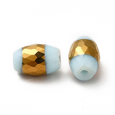 Opaque Electroplate Glass Beads EGLA-H003-02G-02-1