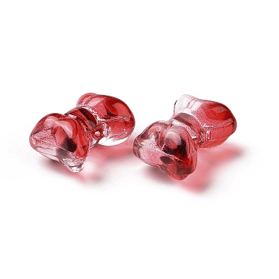 Transparent Spray Painted Glass Beads GLAA-I050-11-1