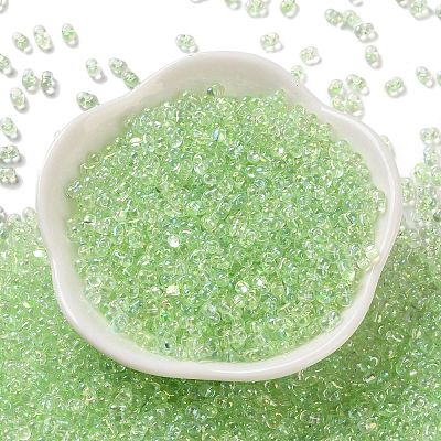 AB Color Plated Glass Seed Beads SEED-L011-06B-11-1