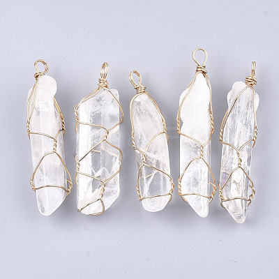 Natural Quartz Crystal Big Pendants G-S344-55-1