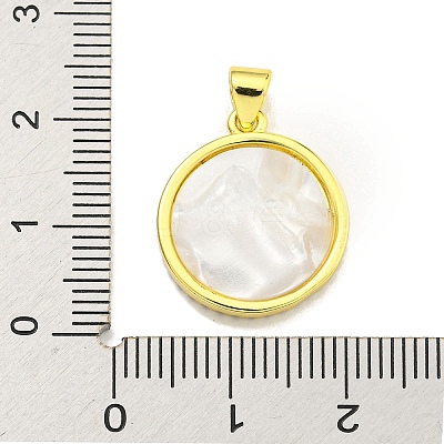 Brass Micro Pave Clear Cubic Zirconia Pendants KK-K354-04G-09-1