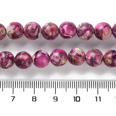 Dyed Natural Regalite/Imperial Jasper/Sea Sediment Jasper Beads Strands G-B124-C01-06-1