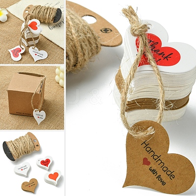 96Pcs 4 Styles Paper Gift Tags CDIS-FS0001-27-1