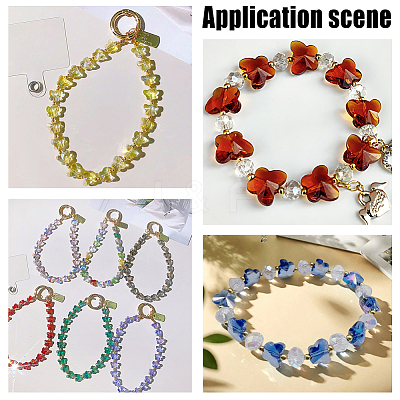 120Pcs 12 Colors Transparent Glass Beads GLAA-LT0001-02-1
