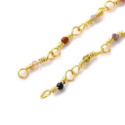 Brass Chain Necklace Making KK-K337-13G-06-1