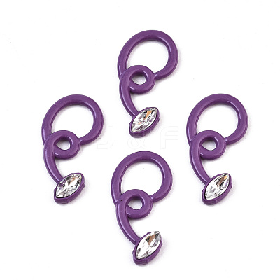 Spray Painted Alloy Pendants PALLOY-S132-225-RS-1
