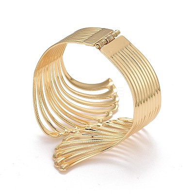 Alloy Hollow Wing Wrap Cuff Bangle LS-BJEW-K223-07LG-1