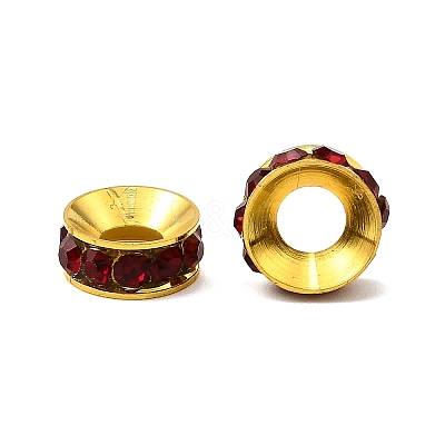 Brass Rhinestone Spacer Beads RB-A020-9mm-22G-1