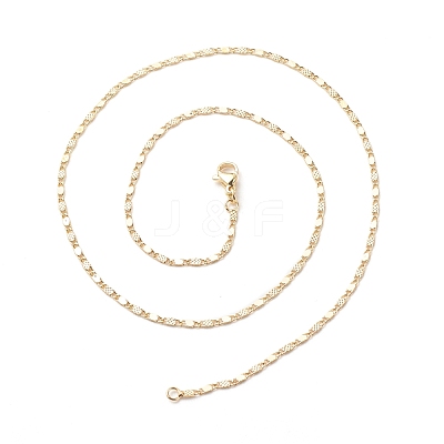 Brass Oval Link Chains Necklace for Women NJEW-P265-21G-1