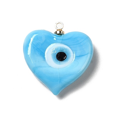 Handmade Lampwork Pendants LAMP-E030-01G-02-1