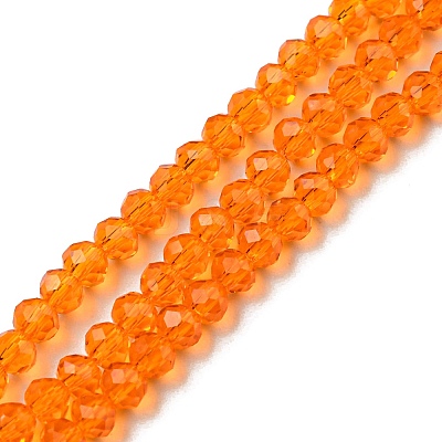 Transparent Glass Beads Strands GLAA-F078-B02-1