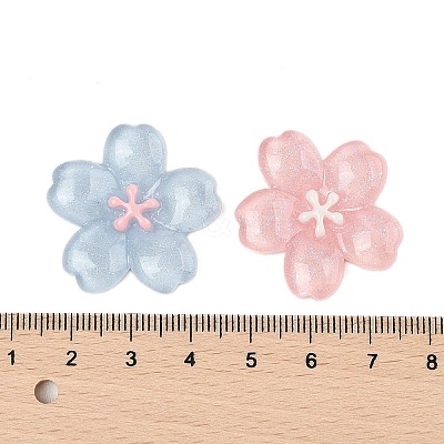 Sakura Series Opaque Resin Cabochons CRES-M037-19-1