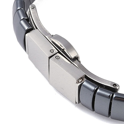 Synthetic Non-Magnetic Hematite Beaded Bracelets for Men BJEW-E102-01P-1