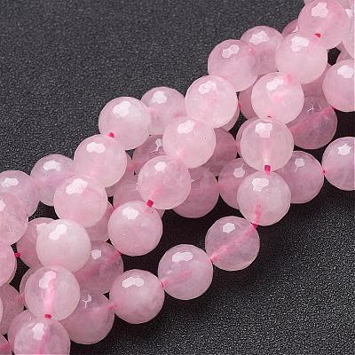 Natural Rose Quartz Beads Strands G-G099-F10mm-15-1