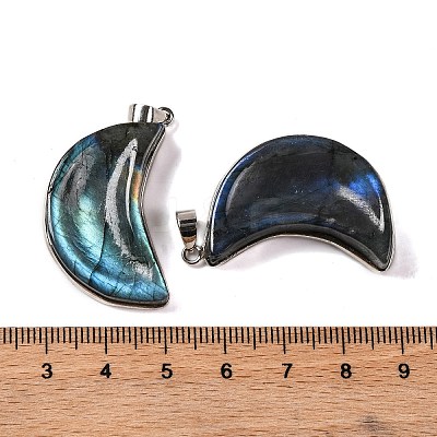 Natural Labradorite Pendants G-B085-16P-1