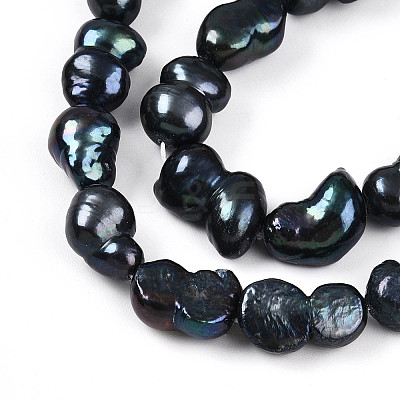 Natural Nucleated Baroque Keshi Pearl Beads Strands PEAR-S020-F13-01-1